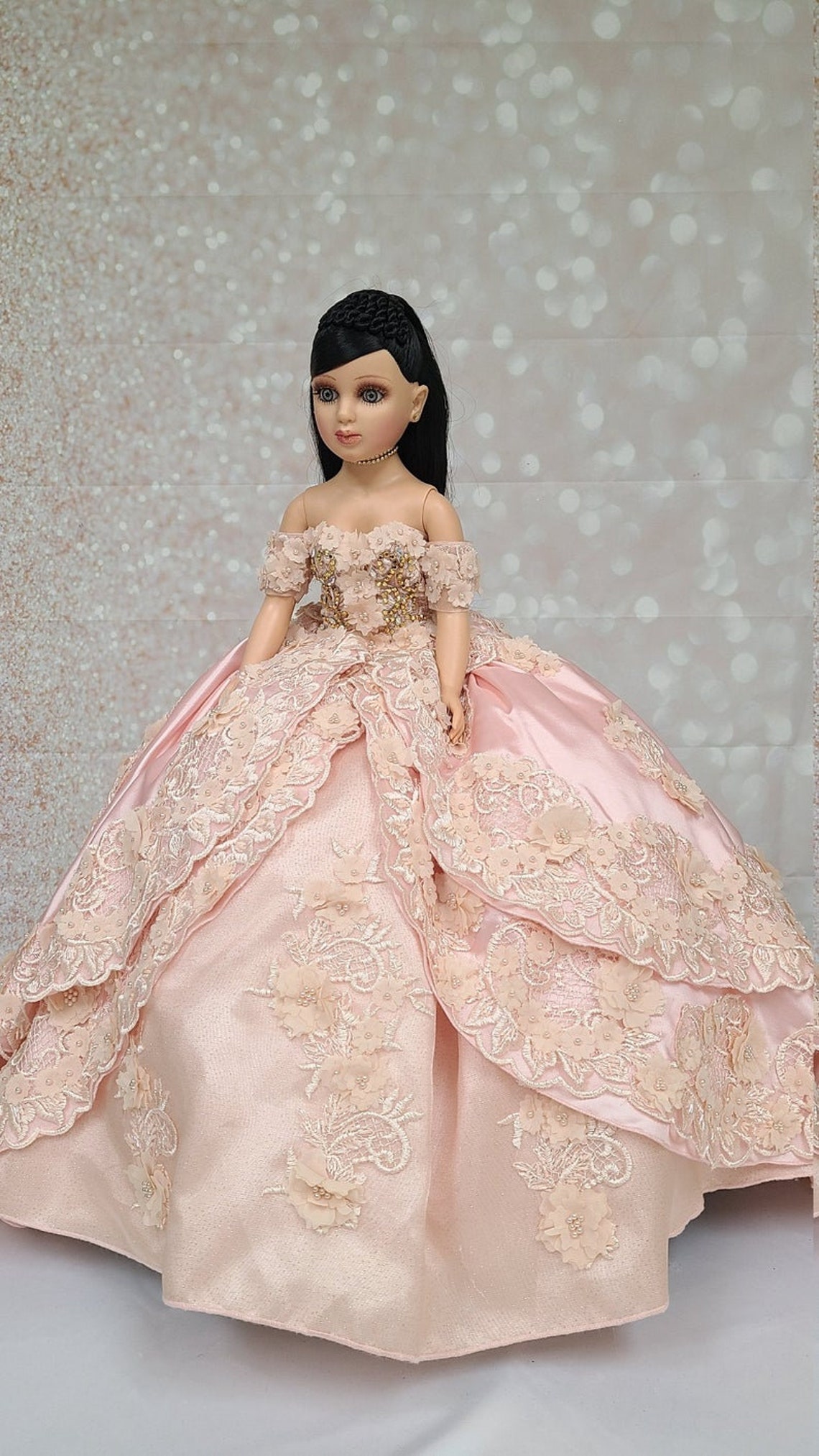 24 Personalized Quinceanera Doll Dress Custom made Doll Etsy