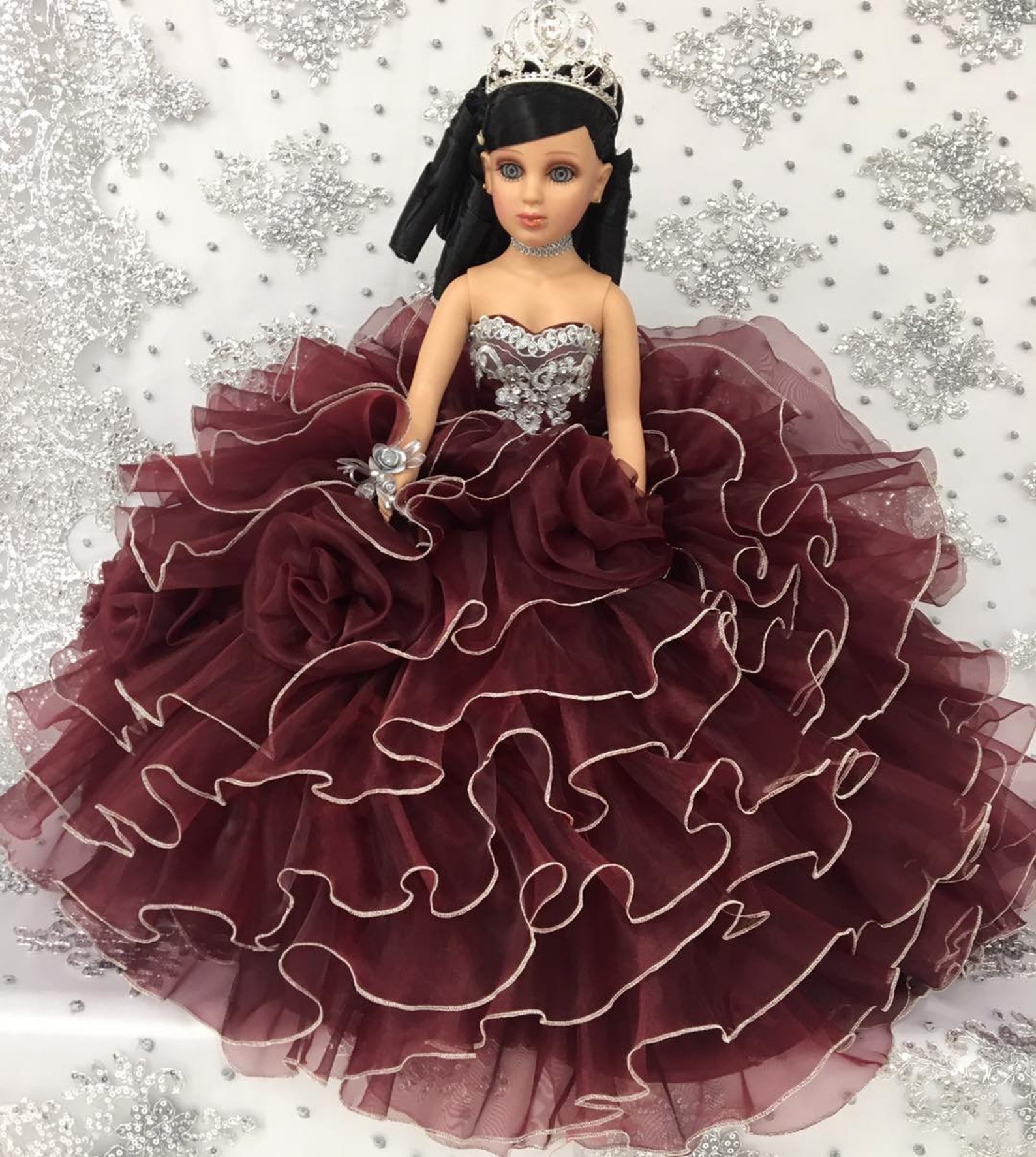 24 Personalized Quinceanera Doll Dress Custom made Doll Etsy
