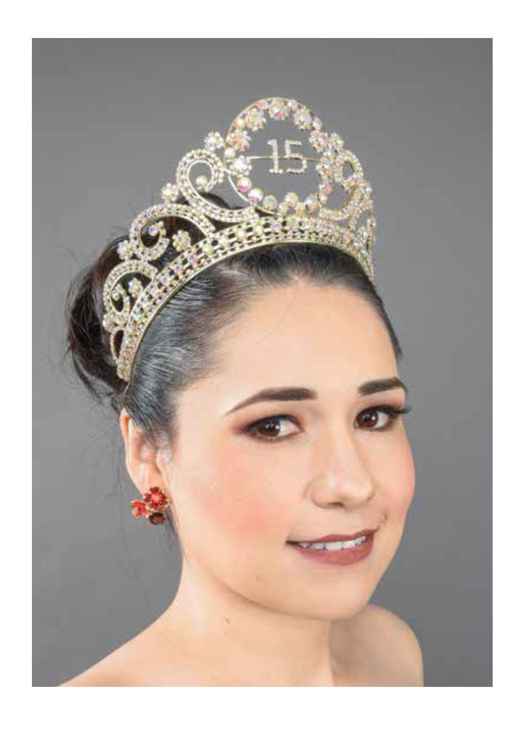 Quinceanera Tiara Crystal Tiara Crown Headpiece Bridal Etsy