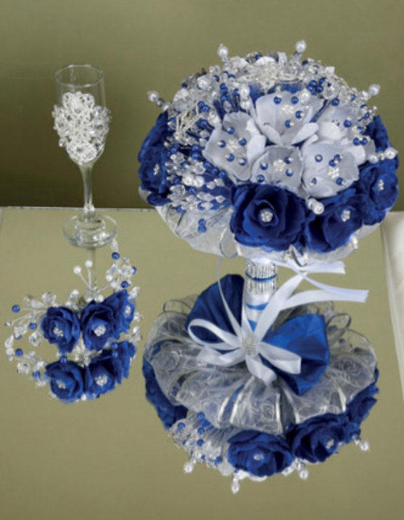 Quinceanera Flower Bouquet Embellished with Crystals and Etsy