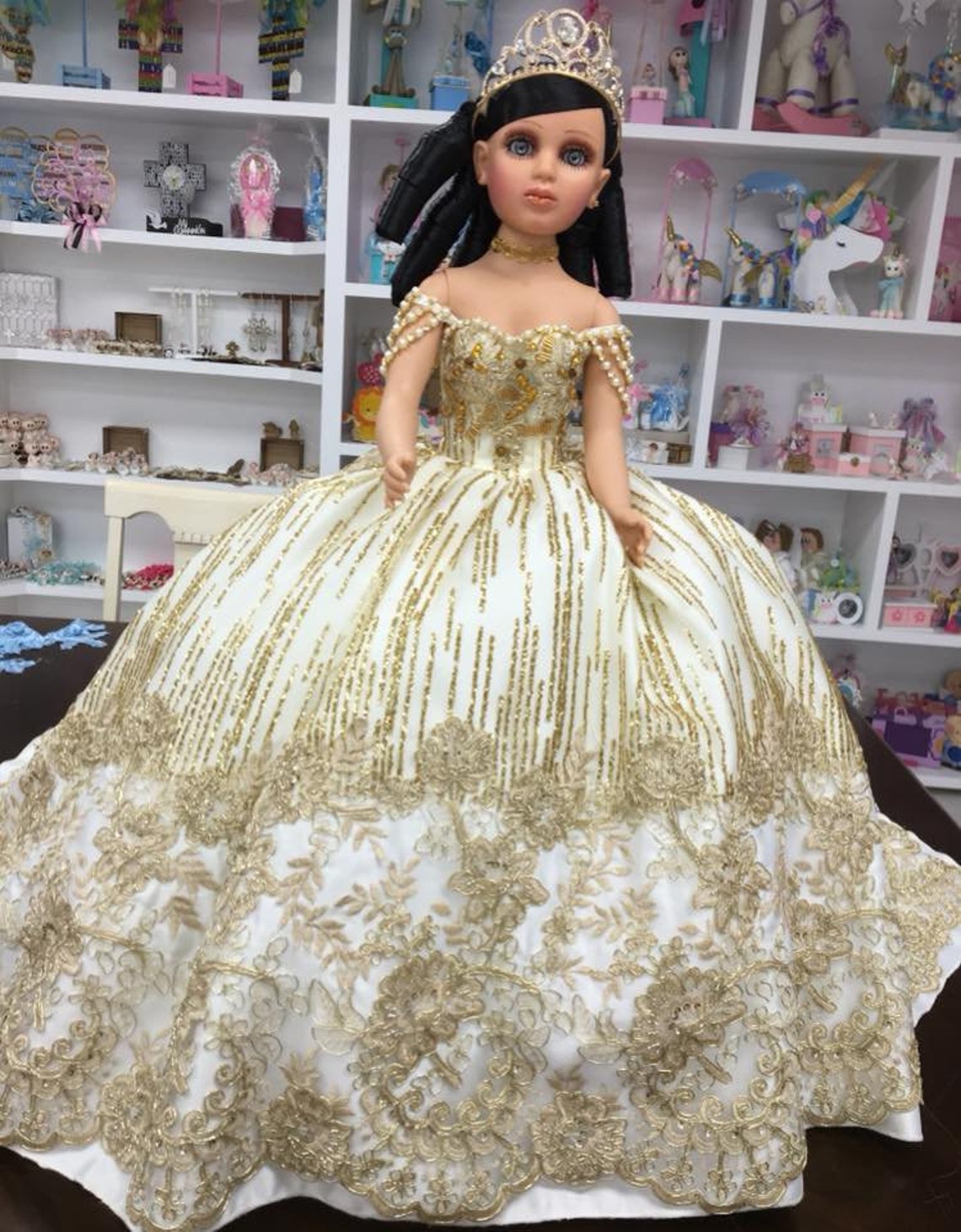 24 Personalized Quinceanera Doll Dress Custom made Doll Etsy