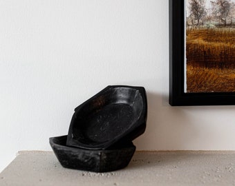 Marble Black Bowl Soapstone bowl Vintage One of Kind