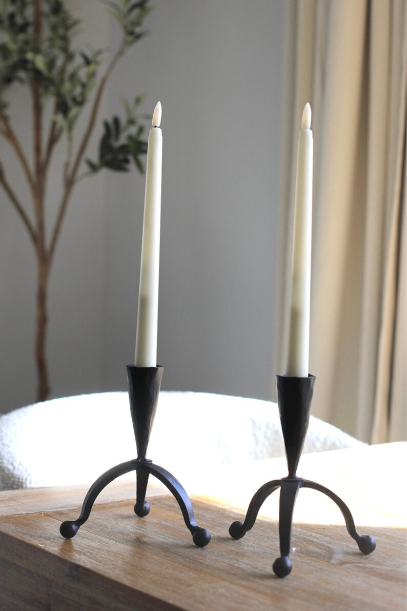 Iron Taper Candle Holder - Thumbnail 2