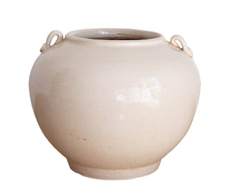 Cream Glazed Vintage One of a Kind Pot Luxe B Co.