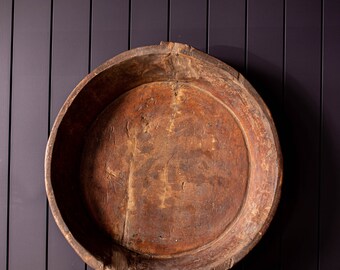 Vintage Round Wood Basins One-of-Kind - Basin B