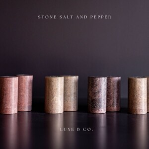 Natural Stone Salt & Pepper Shakers