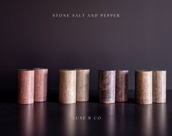 Natural Stone Salt & Pepper Shakers