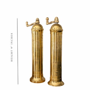 Brass Mill' 9" Salt or Pepper Grinders Vintage Home Decor - Etsy