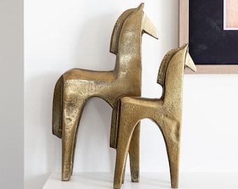 Brushed Bronze Horse Figurine