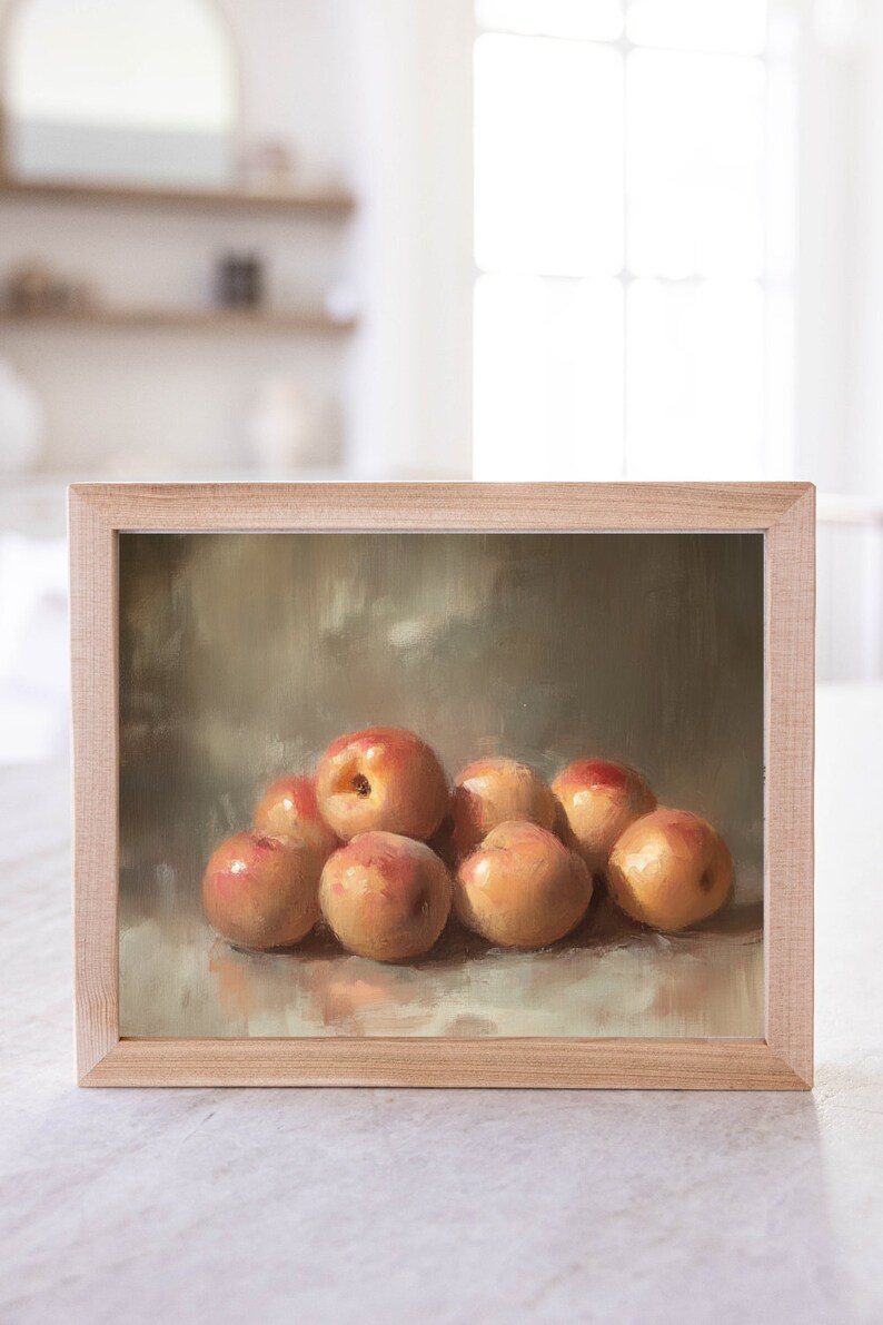 Vintage Muted Apple Pine Framed Art 177 Etsy