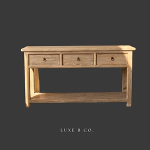 Capitola Console Elm Wood Console Table Grand
