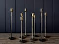 Old Antique Inspired Brass Tapered Candlestick Holders