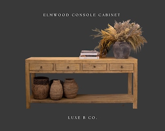 Capitola Elm Wood Console Table