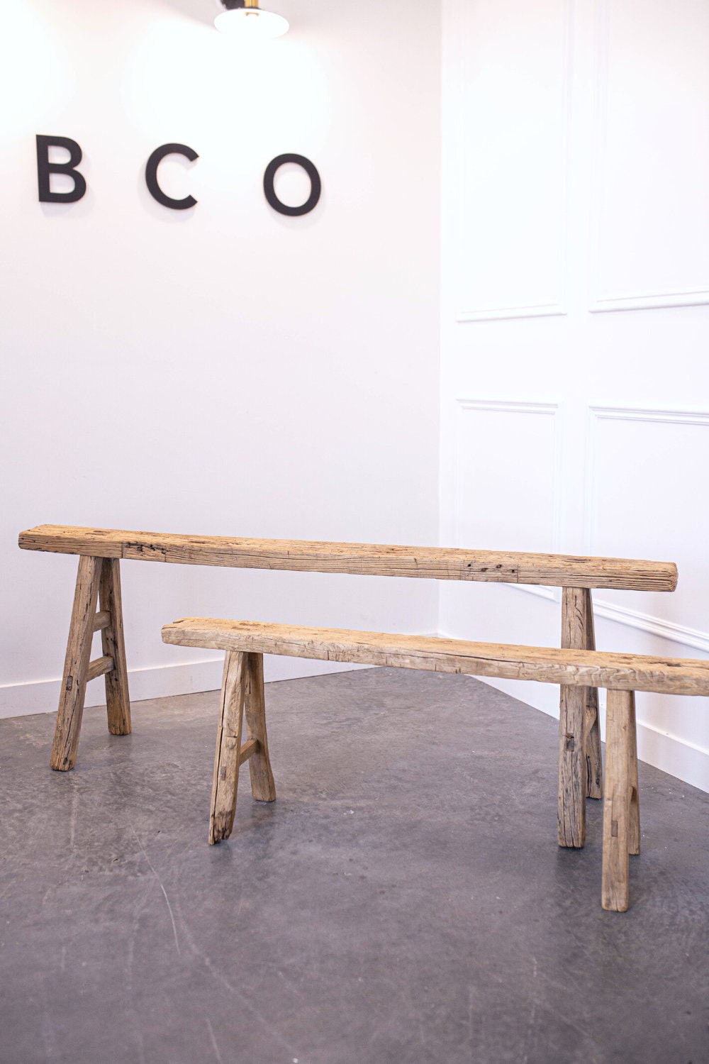 Skinny Bench Vintage Wooden Stool Old Chinese Elm Wood
