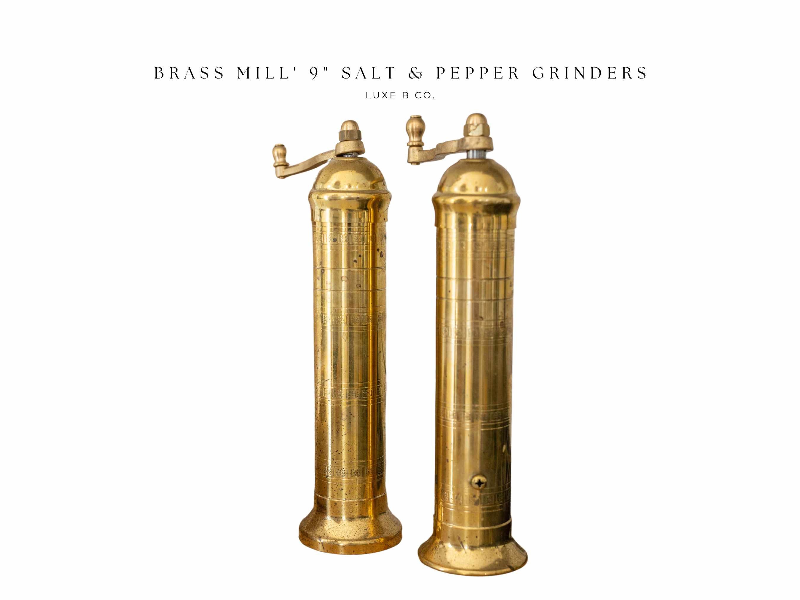 Brass Pepper & Salt Mill Set  REBECCA UDALL – Rebecca Udall