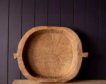 Vintage Round Wood Basins One-of-Kind - Basin D