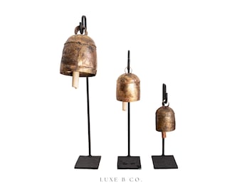 Supports de cloches vintage Inspired Copper Bells Meta Iron Bells Stands Luxe B Co