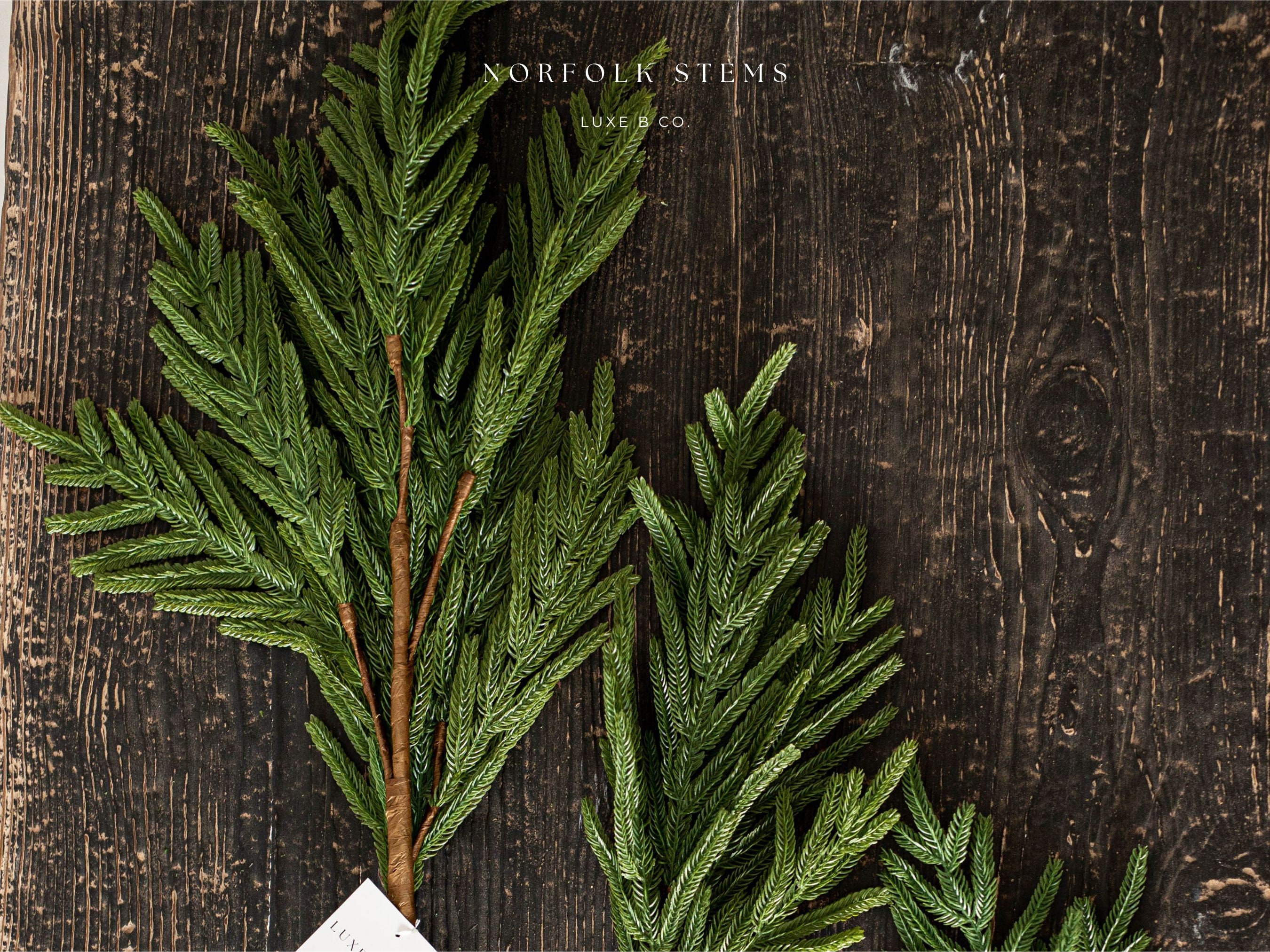 Faux Long Needle Pine Spray Stem, Christmas Greenery 