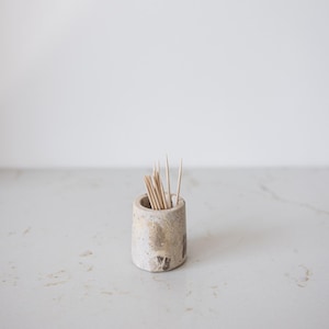Chocolate Marble Toothpick Holder