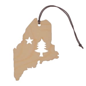 State of Maine Wood Ornament | Christmas Ornament | Maine Ornament | Gift Tag | Christmas Decor | Wood Ornament | Wedding Favors