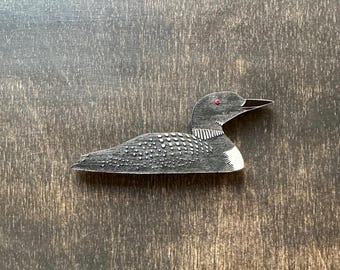 Loon Wood Magnet: Maine Souvenir, Fridge Decor