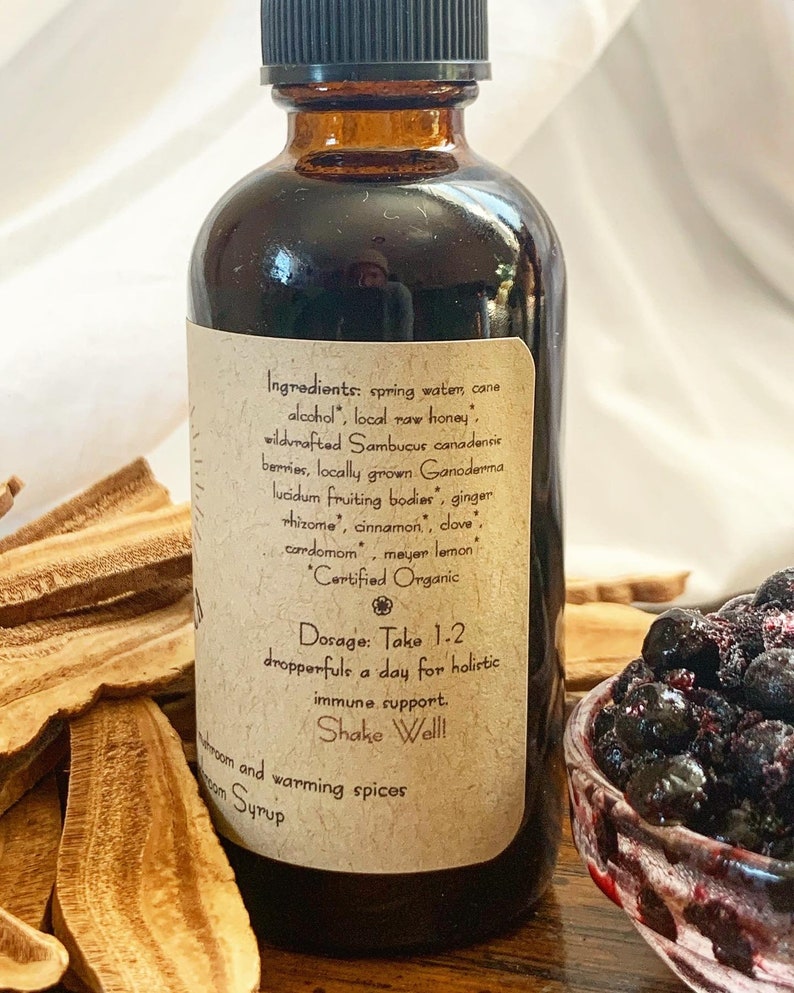 Reishi Berry Medicinal Mushroom/Elderberry Syrup Etsy
