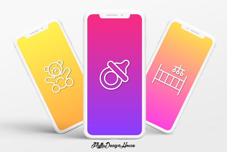 12 Baby Instagram Icons Baby Care Instagram Baby Social Media Gradient Instagram Story Highlights Nursery Gradient Instagram Covers