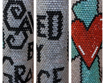 Saved By Grace Rhinestone 20oz skinny tumbler