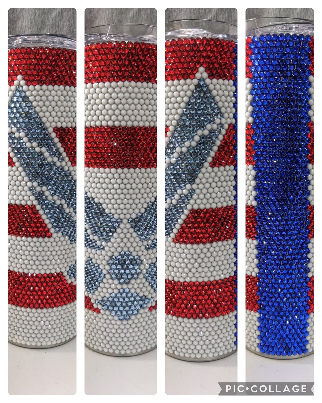 Military Rhinestone Logo Military Armed Forces Rhinestone 20 Oz Skinny Tumbler - Etsy
