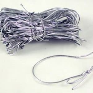 8 and 10  Inch silver stretch loops