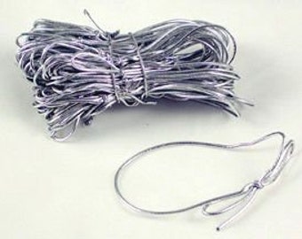 8 and 10  Inch silver stretch loops