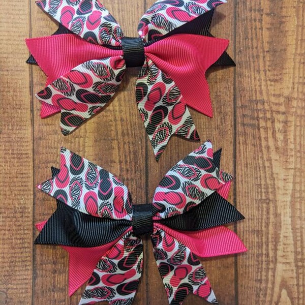 Flip flop set of hair bows