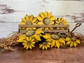 Sunflowers Free Standing Chunky Wood - Hand-Painted Summer Shelf Decor for Tiered Tray - Multiple Sizes Available