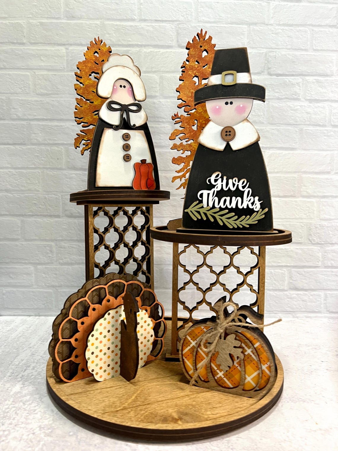 Primitive Pilgrim Boy and Girl Shelf Sitters – Hand Painted ...