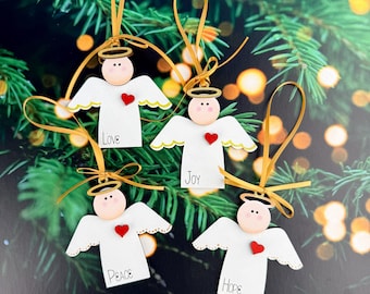 Primitive Angel Ornament Set of 4