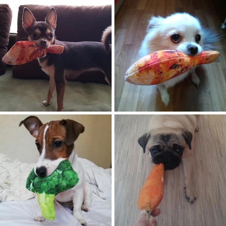 Anti Bite Dog Toys Creative Simulation Vegetable Drumstick Toy Puppy Pet Play Chew Toys Squeaky Toys