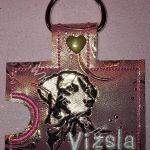 Embroidery Machine Design for a In the Hoop Vizsla Dog Sketch Waste bag Holder