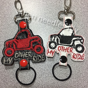 In the Hoop ATV my other ride Water bottle holder Keyfob, keychain