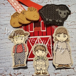 black Sheep Finger Puppet Embroidery Design ITH Machine Embroidery