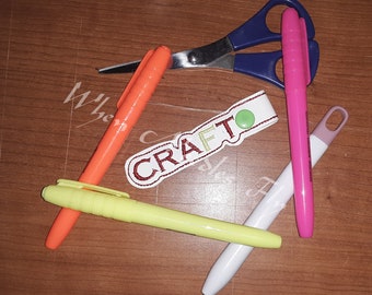 Embroidery Machine Design for an ITH  Craft Snap Tab