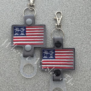 Embroidery Machine Design for a In the Hoop Drumstick and drummer Flag Water bottle holder Keyfob, keychain