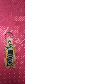 En el aro Capricorn o el signo del zodíaco Snaptab / Llavero / llavero Machine Embroidery Design