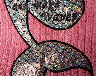Máquina bordado Applique sirena cola ser una sirena y hacer olas