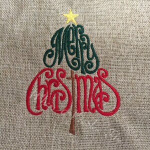 Embroidery Machine Design Merry Christmas Tree