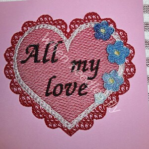 Embroidery Machine Design All my love Heart