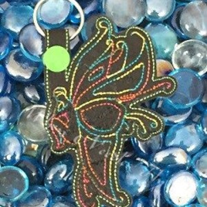 Embroidery Machine Design for an ITH  Fairy Snap Tab