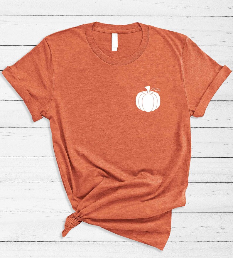 Pocket Pumpkin Fall T-Shirt Unisex Halloween Thanksgiving Graphic Tee