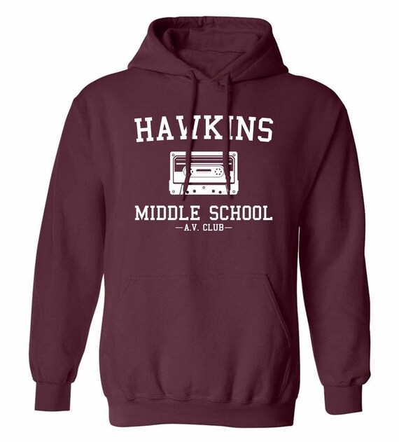 hawkins middle school hoodie