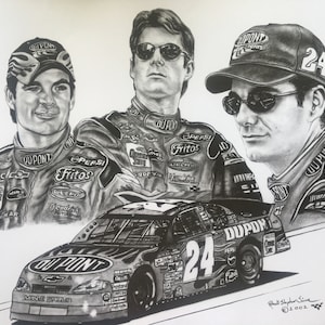 Jeff Gordon Lithograph Robert Simon Art