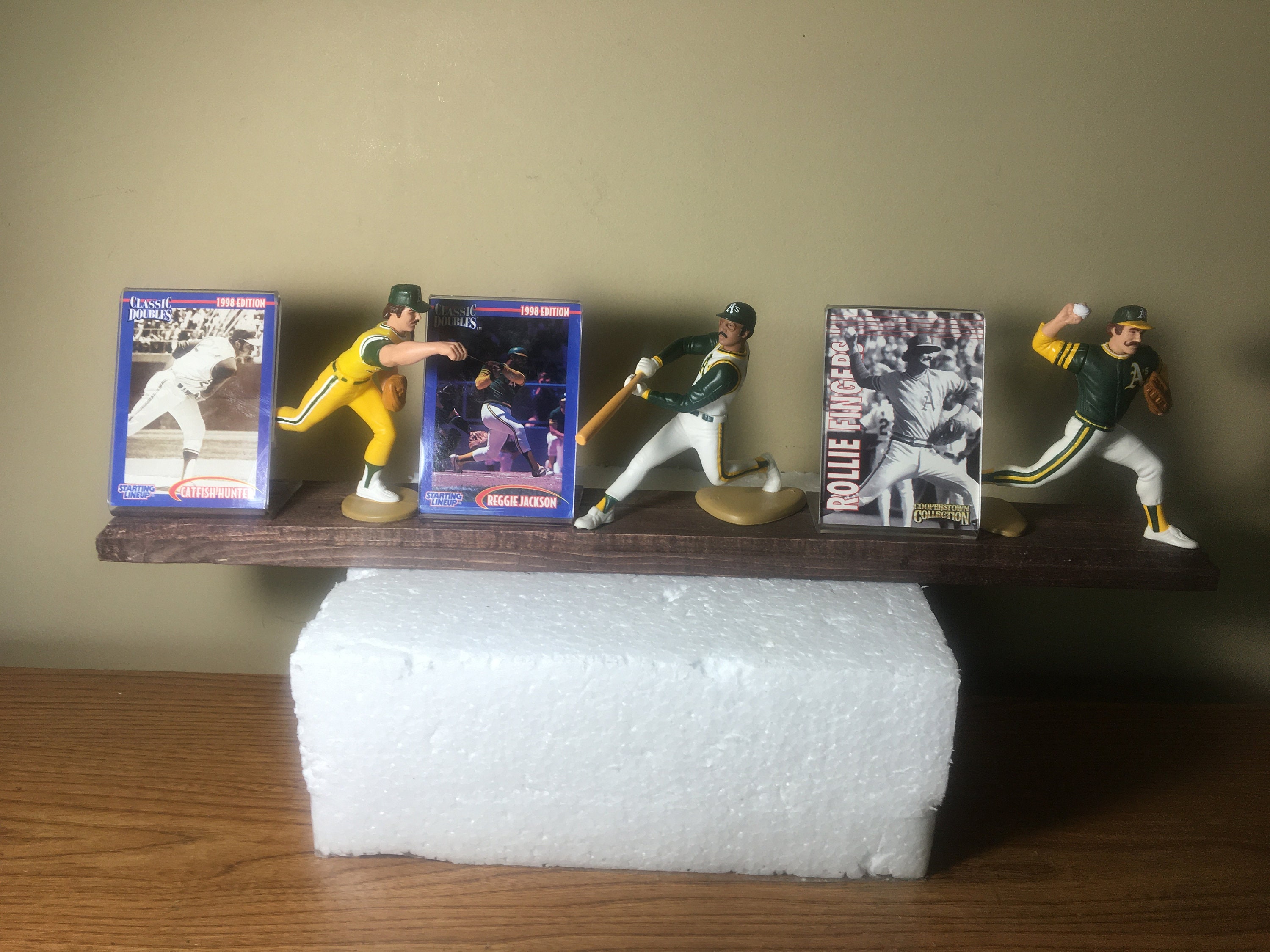 Oakland A's Dynasty Catfish Hunter, Reggie Jackson, Rollie Fingers Figures Custom Made Royal Oak